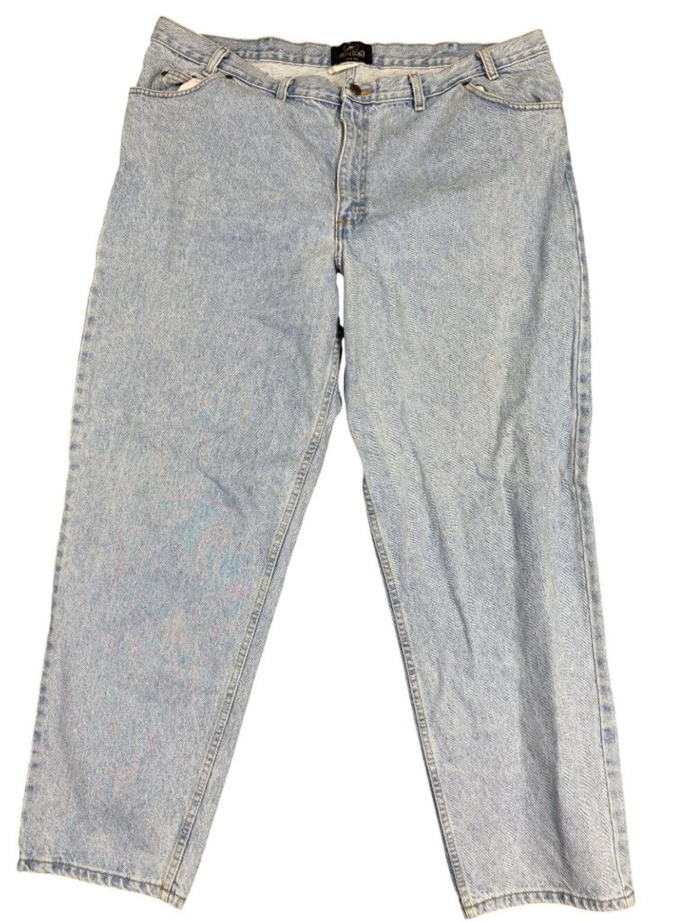 Red Head Mens Light Wash Denim Jeans 44x32 Relaxed Fit Straight Leg 5-Pocket